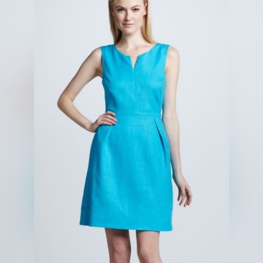 kate spade blue linen dress